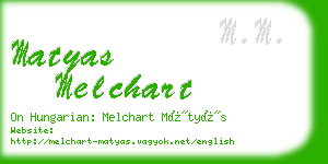 matyas melchart business card